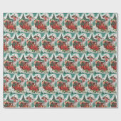  kersttrein cadeaupapier (Vlak)