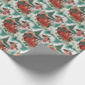  kersttrein cadeaupapier (Hoek)