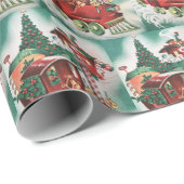  kersttrein cadeaupapier (Rol Hoek)