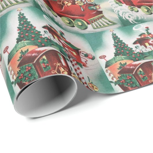  kersttrein cadeaupapier (Rol Hoek)