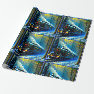 Kersttrein Cadeaupapier