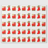 Kersttrein Cadeaupapier (Vlak)