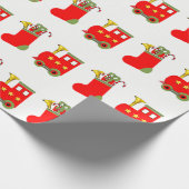 Kersttrein Cadeaupapier (Hoek)