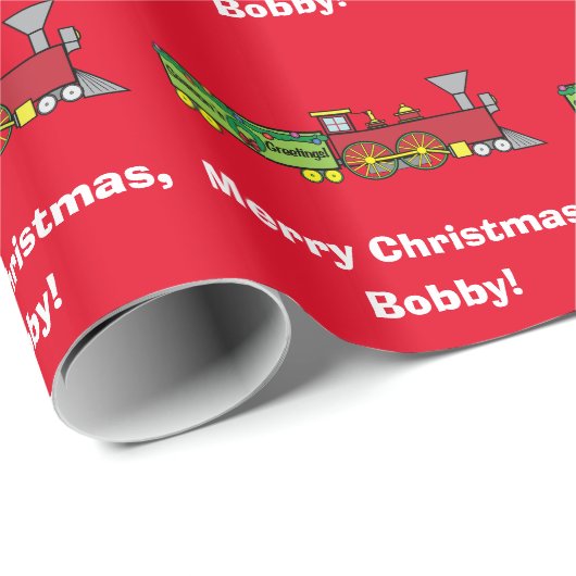 Kersttrein Cadeaupapier (Rol Hoek)