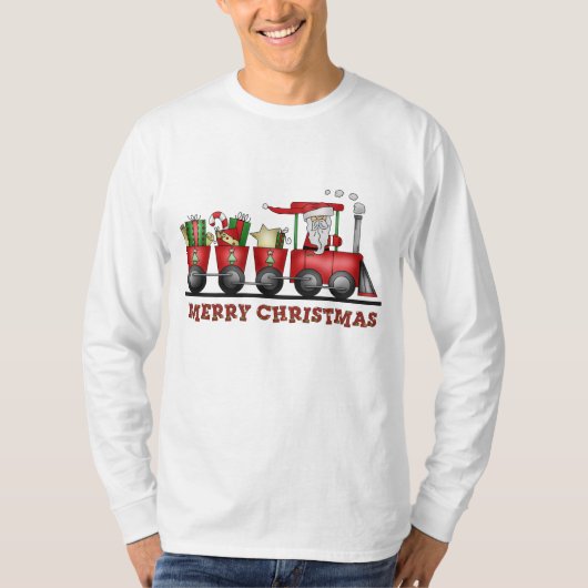Kersttrein cartoon Vakantij t-shirt (Voorkant)
