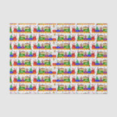 Kersttrein en geleibonen tissuepapier (Voorkant)