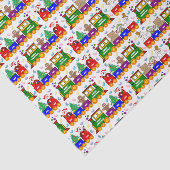 Kersttrein en geleibonen tissuepapier (Detail)