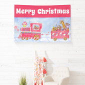 Kersttrein Feest Banner Decoratie  (Insitu)