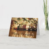Kersttrein Feestdagen Kaart (Voorkant)