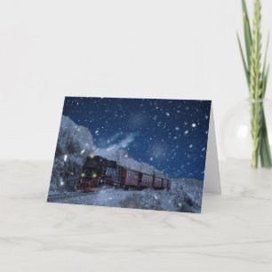 Kersttrein Feestdagen Kaart