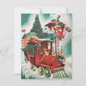 kersttrein feestdagenkaart (Voorkant)