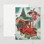  kersttrein feestdagenkaart (Voorkant / Achterkant)