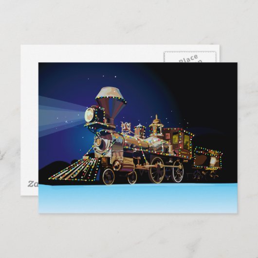 Kersttrein Feestdagenkaart (Voorkant / Achterkant)