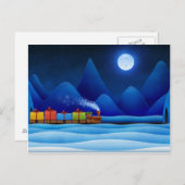 Kersttrein Feestdagenkaart (Voorkant / Achterkant)