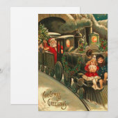  kersttrein feestdagenkaart (Voorkant / Achterkant)