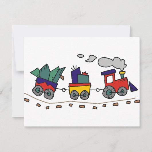 Kersttrein Feestdagenkaart (Voorkant)