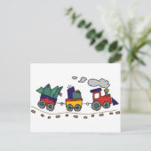 Kersttrein Feestdagenkaart (Staand voorkant)