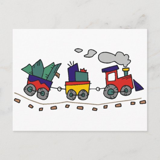 Kersttrein Feestdagenkaart (Voorkant)