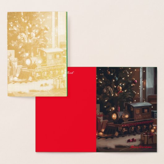 Kersttrein Folie Kaarten (Display)