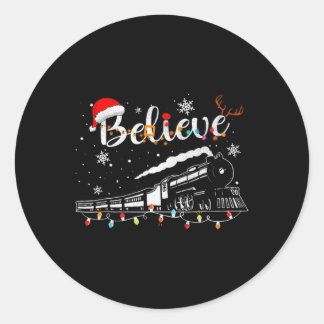 Kersttrein Geloof Express San Mas Ronde Sticker