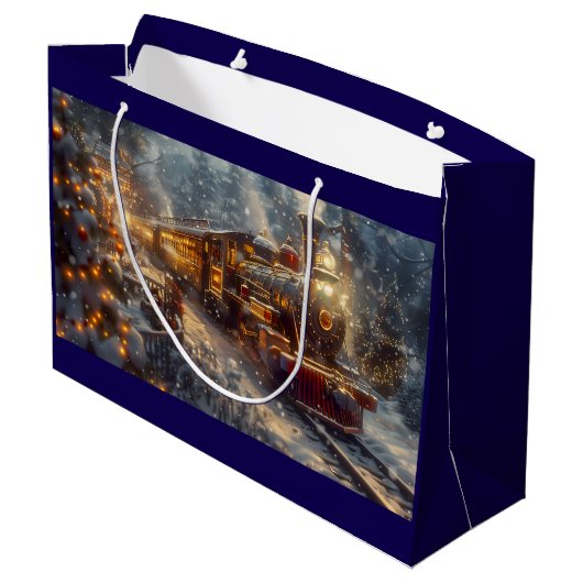 Kersttrein Groot Cadeauzakje (Achterkant Gekanteld)