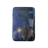 Kersttrein in de sneeuw badmat (Voorkant Verticaal)