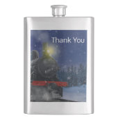 Kersttrein in de sneeuw flacon (Voorkant)