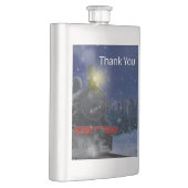 Kersttrein in de sneeuw flacon (Rechts)