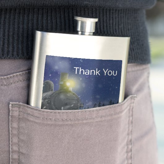 Kersttrein in de sneeuw flacon (Voorbeeld)