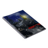 Kersttrein in de sneeuw notitieboek (Rechterzijde)