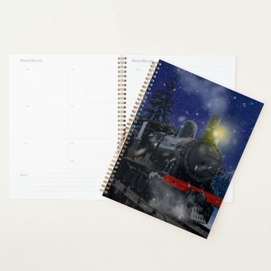 Kersttrein in de sneeuw planner (Display)