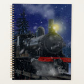 Kersttrein in de sneeuw planner (Voorkant)