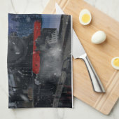 Kersttrein in de sneeuw theedoek (Quarter Fold)