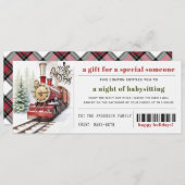 Kersttrein in Sneeuw Kerstcadeaubon Feestdagenkaart (Voorkant / Achterkant)