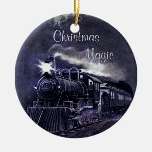  kersttrein keramisch ornament (Voorkant)