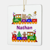 Kersttrein Keramisch Ornament (Links)