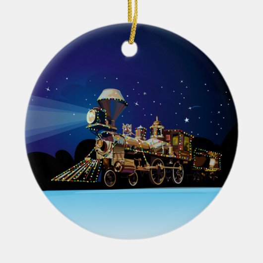 Kersttrein Keramisch Ornament (Voorkant)