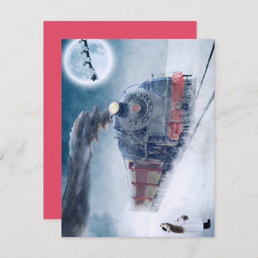 Kersttrein Kerstkaart (Voorkant / Achterkant)