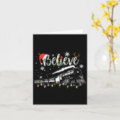 Kersttrein Kerstmis Geloven Polar Express Xm Kaart (Gele Bloem)