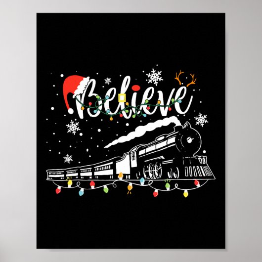 Kersttrein Kerstmis Geloven Polar Express Xm Poster (Voorkant)