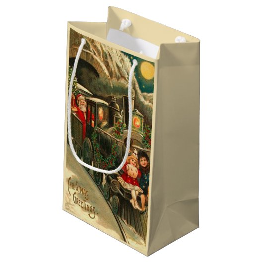  kersttrein klein cadeauzakje (Achterkant Gekanteld)