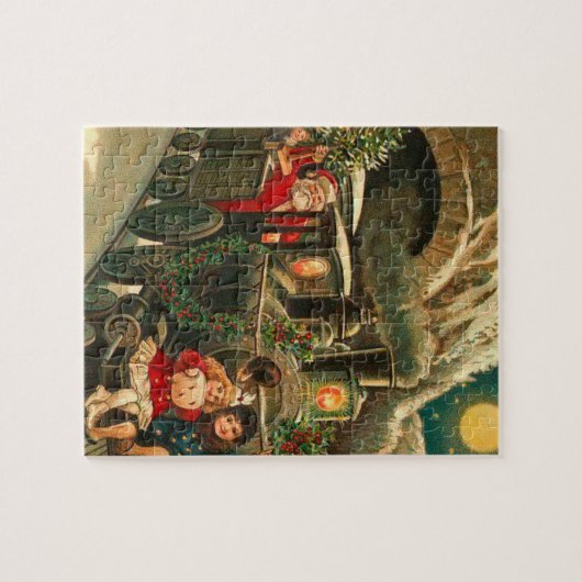  kersttrein legpuzzel (Horizontaal)