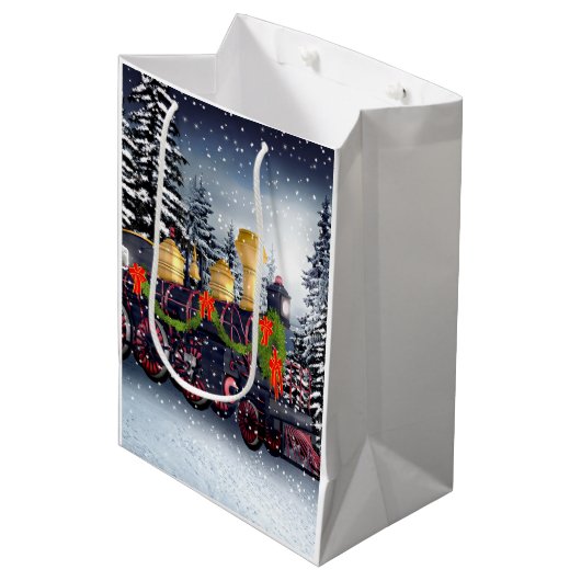 Kersttrein Medium Cadeauzakje (Voorkant Gekanteld)