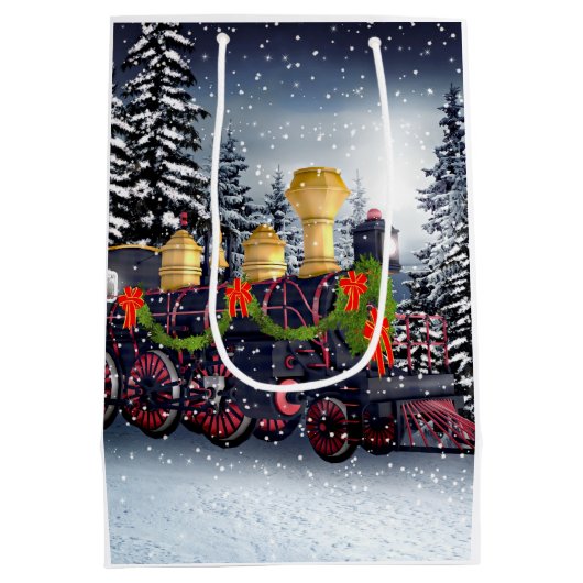 Kersttrein Medium Cadeauzakje (Achterkant)