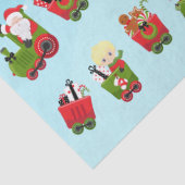 Kersttrein met balletjesritje tissuepapier (Detail)