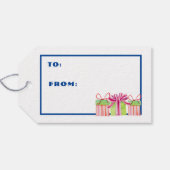 Kersttrein Met Cadeaus Cadeaulabel (Achterkant Horizontaal)