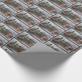 kersttrein met kerstretro, Santa Antiek Cadeaupapier (Hoek)