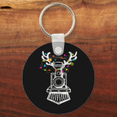 Kersttrein met wieltreinen sleutelhanger (Voorkant)