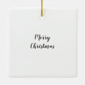  kersttrein met wintersneeuw keramisch ornament (Achterkant)