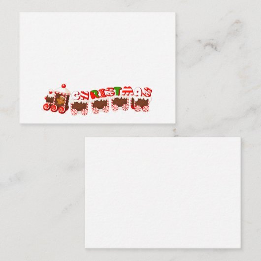 Kersttrein Notitiekaartje (Voorkant / Achterkant)